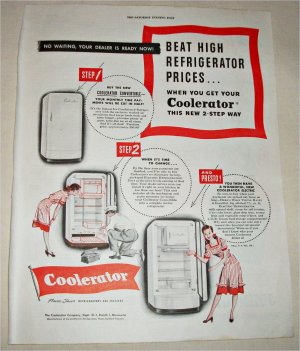 1947 Coolerator Refrigerator ad