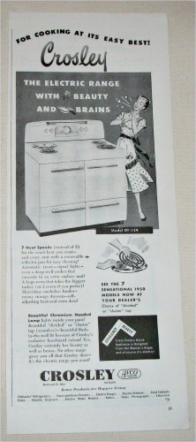 1950 Crosley Electric Range ad