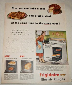 1951 Frigidaire Electric Ranges ad
