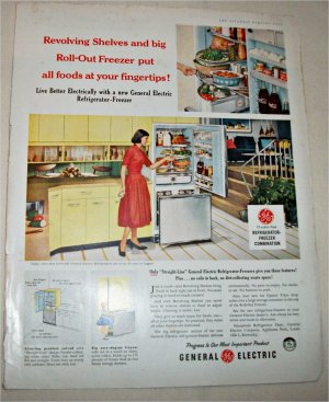 1958 GE Refrigerator Freezer ad