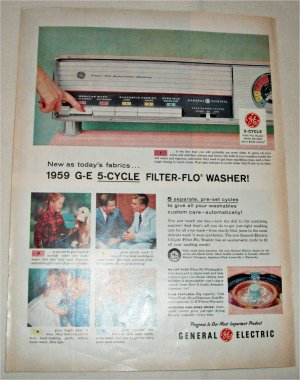 1959 GE 5 Cycle Filter Flo Washer ad #2