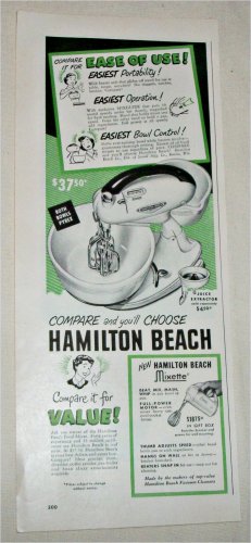 1951 Hamilton Beach Electric Mixer ad