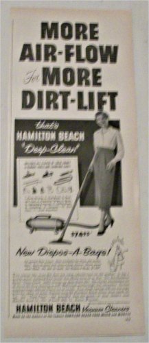 1951 Hamilton Beach Deep-Clean Vacuum Cleaners ad