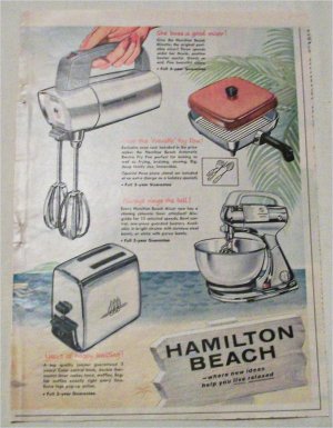 1958 Hamilton Beach Appliances ad