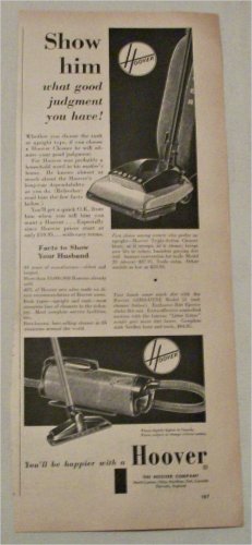 1951 Hoover Vacuum Cleaners ad
