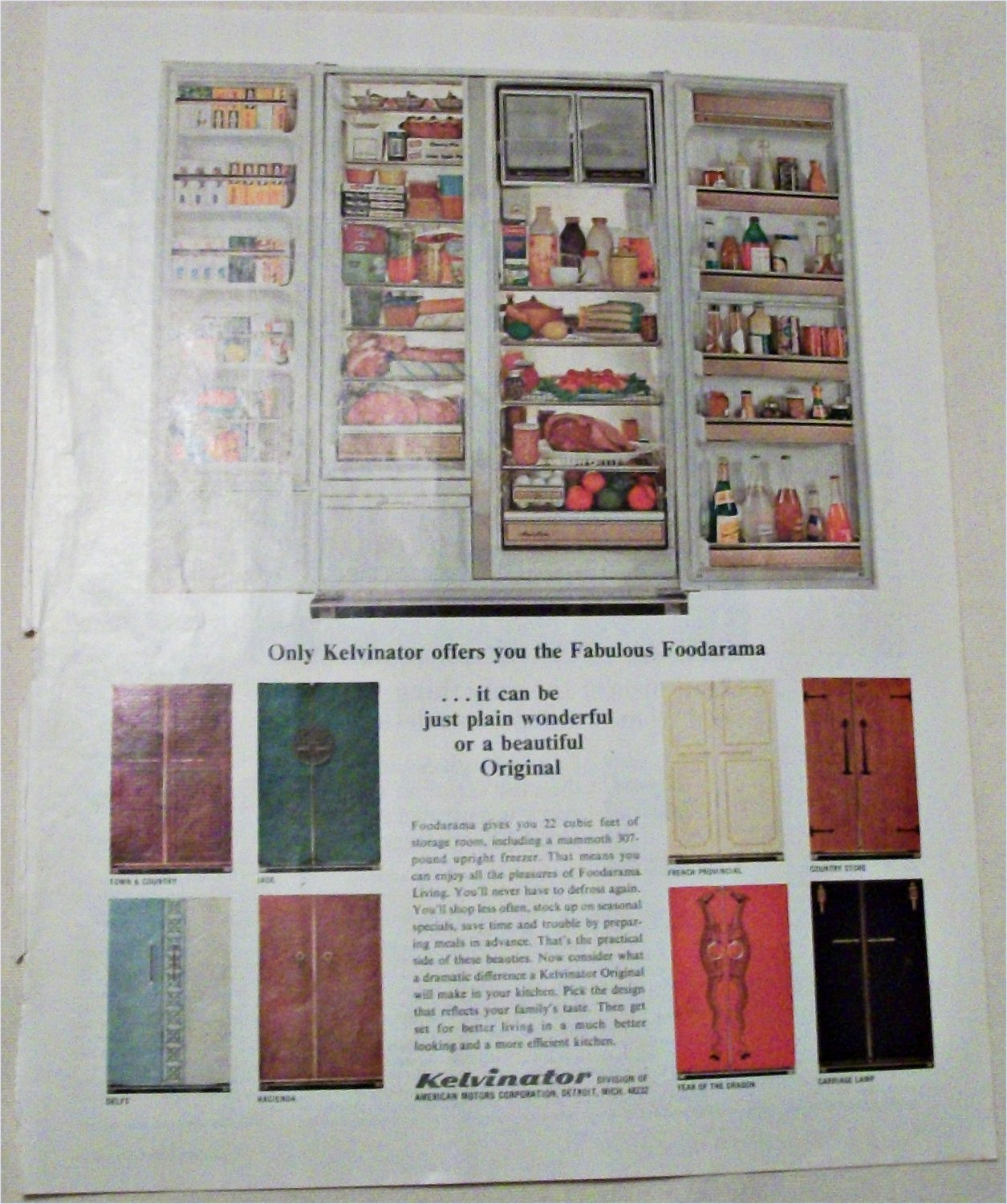 1966 Kelvinator Foodarama Refrigerator ad