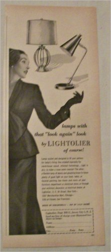 1951 Lightolier Lamps ad