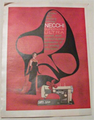 1958 Necchi Supernova Ultra Sewing Machine ad