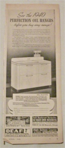 1940 Perfection Oil Range ad