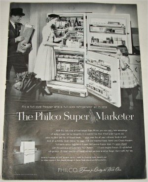 1956 Philco Super Marketer Refrigerator ad