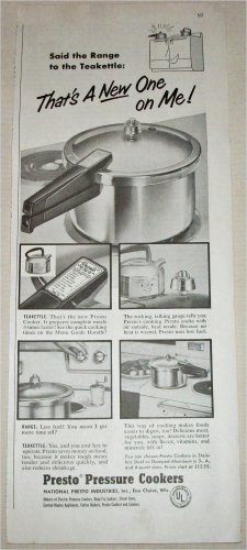 1956 Presto Pressure Cookers ad