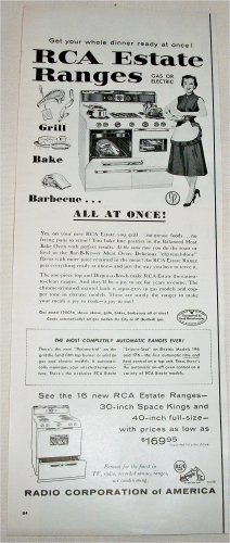 1955 RCA Estate Ranges ad