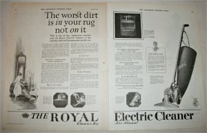 1922 Royal Electric Vacuum Cleaner ad