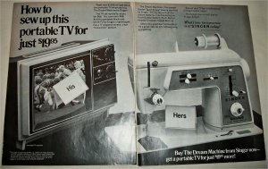 1969 Singer Dream Machine ad