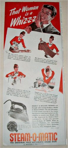 1951 Steam-O-Matic Iron ad