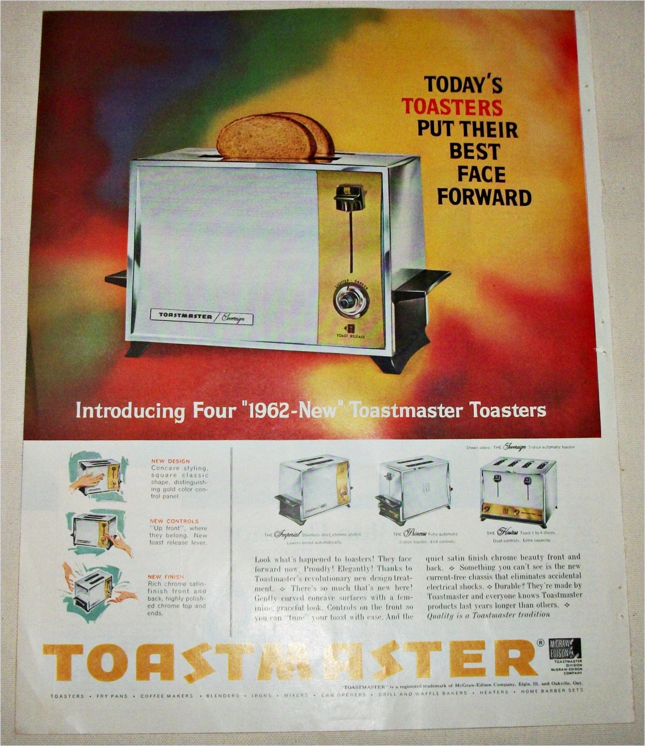 1962 Toastmaster Toasters ad