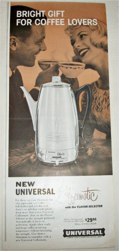 1958 Universal Coffeematic ad