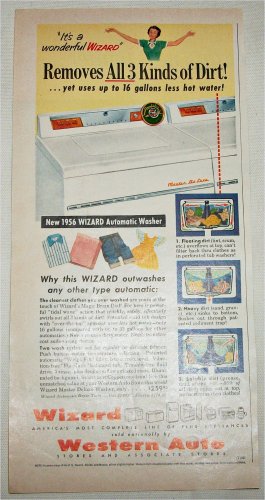1956 Western Auto Wizard Automatic Washer ad