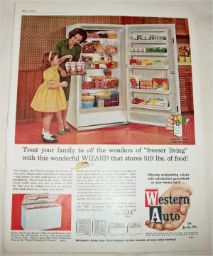 1962 Western Auto Wizard Freezer ad