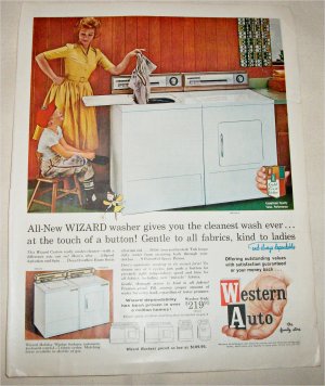 1962 Western Auto Wizard Washer ad