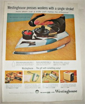 1958 Westinghouse Steam-N-Dry Iron ad