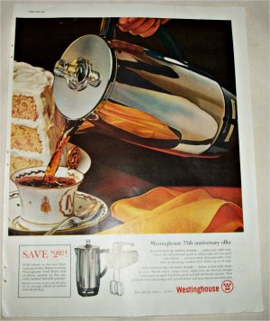 1961 Westinghouse Coffeemaker ad