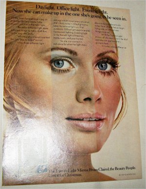 1969 Clairol True-To-Light Mirror ad