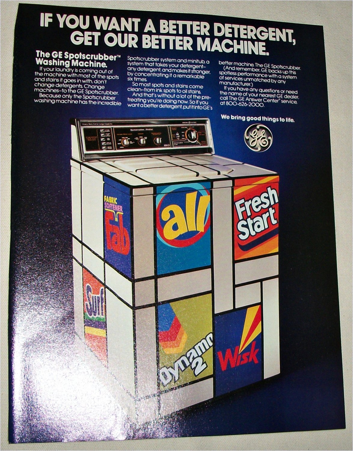 1987 GE Spotscrubber Washing Machine ad