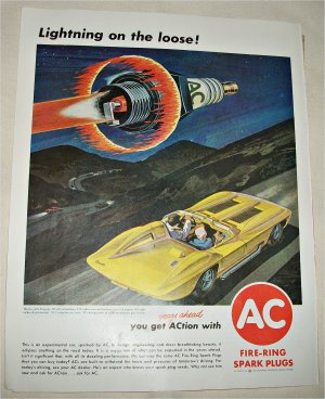 1962 AC Fire-Ring Spark Plugs ad #3 featuring Corvette