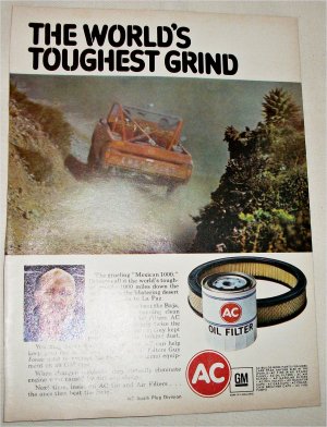1971 AC Oil Filter ad featuring Guy Jones