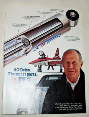 1984 AC-Delco Parts ad featuring Chuck Yeager