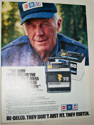 1988 AC-Delco Battery ad featuring Chuck Yeager