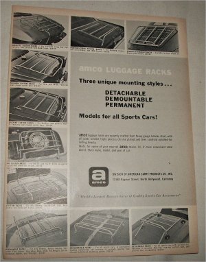 1965 Amco Luggage Racks ad