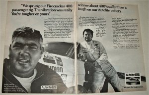 1969 Auto-Lite Spark Plugs ad featuring Junior Johnson & Lee Roy Yarbrough