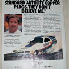 1984 Auto-Lite Spark Plugs ad featuring Frank Hawley