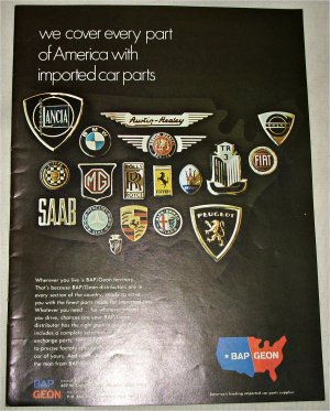 1969 BAP/GEON Auto Parts ad