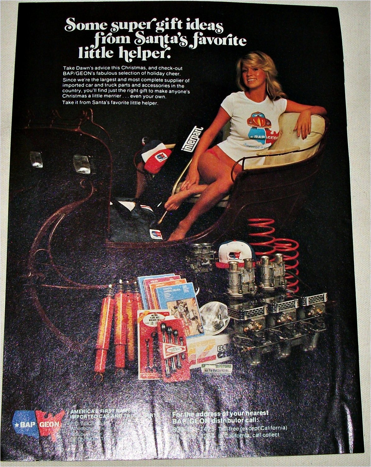 1976 BAP/GEON Auto Parts Christmas Ad