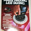 1985 Black & Decker 8" Orbit Polisher ad