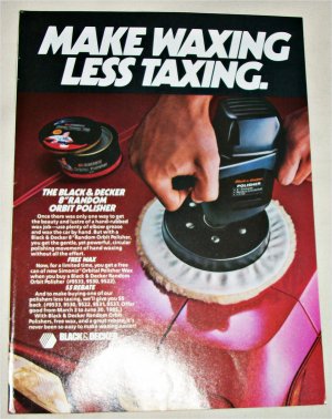 1985 Black & Decker 8" Orbit Polisher ad