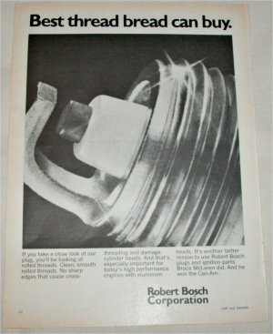 1970 Bosch Best Thread Spark Plug ad