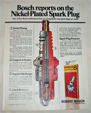 1978 Bosch Spark Plugs ad
