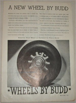 1931 Budd-Michelin Wheel for Pierce Arrow ad