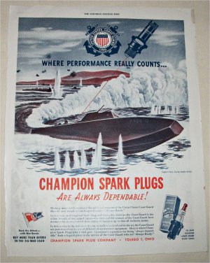 1944 Champion Spark Plugs ad