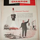 1949 Champion Spark Plugs ad