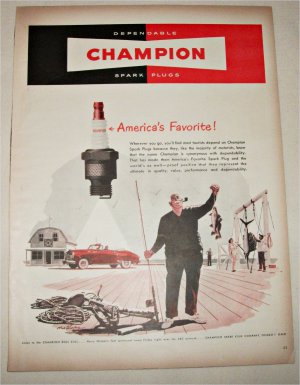 1949 Champion Spark Plugs ad