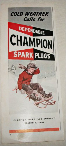 1951 Champion Spark Plugs ad