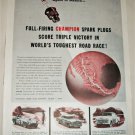 1955 Champion Spark Plugs Mexican Road Race ad