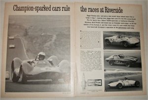 1963 Champion Spark Plugs Riverside Racetrack ad