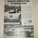 1963 Champion Spark Plugs Watkins Glenn ad featuring Shelby Cobra