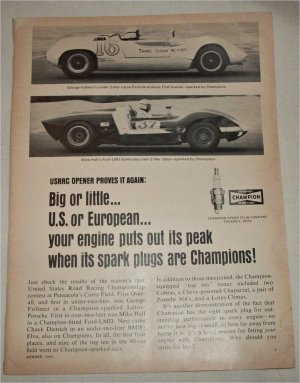 1965 Champion Spark Plugs USRRC ad